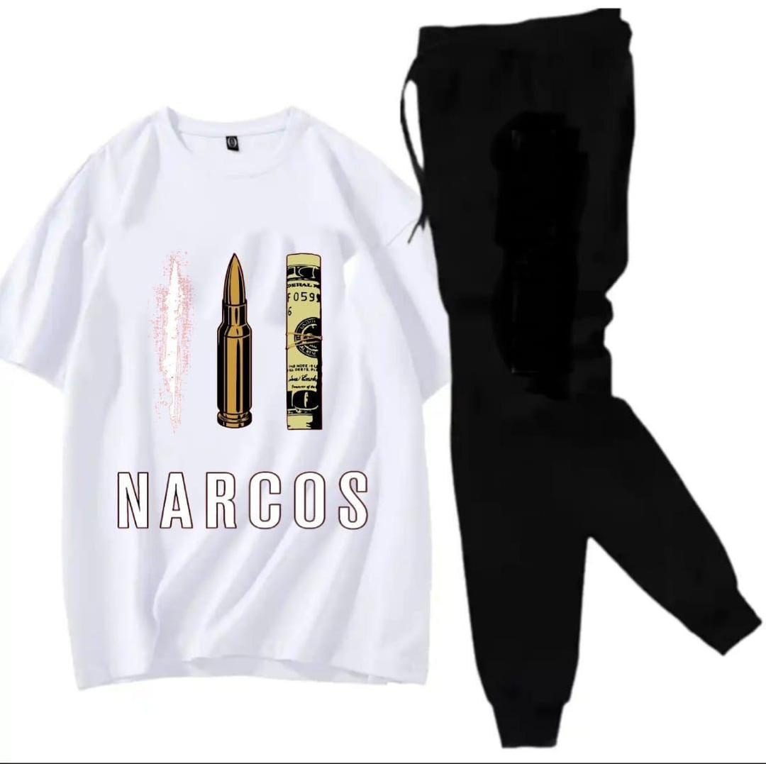 Narcos 2 Pcs Men's Cotton Plain Track Suit
