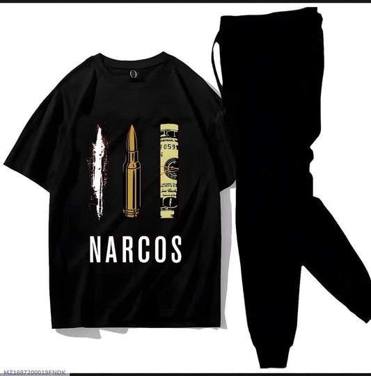 Narcos 2 Pcs Men's Cotton Printed Track Suit
