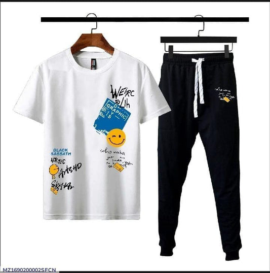 Men's Dri Fit Printed Track Suit - 2 Pcs