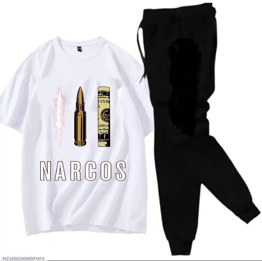 Narcos 2 Pcs Men's Cotton Plain Track Suit